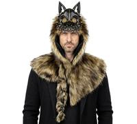 brooksnaji Wolf Costume Halloween Barbarian Medieval Cosplay Headpiece