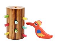 brooksnaji Woodpecker Game - Wooden Bird Feeding Game, Magnetic Worm Catching Toy | Bird Feeding Game, Educational Preschool Learning For Daily Use