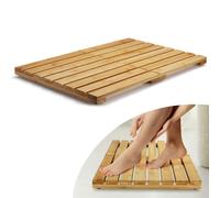 BROOKSTONE Bamboo Bath mat Non Slip Wooden Shower mat Upgrade to Boho Bathroom D?cor Eco Friendly and Sustainable Luxurious Spa Comfort
