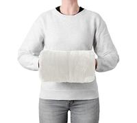 Brookstone Faux Fur Hand Warmer | Soothe Cold Hand Muff with Microwavable Gel Pack for Long Lasting Heat | Cozy Sherpa & Plush Lining for Ultimate Comfort | Hand Muffs for Women & Men | Ivory