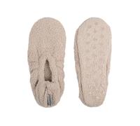 Brookstone Plush Footies - Memory Foam Slippers with Ultra-Soft Sherpa, Non-Skid Sole, One-Size-Fits-Most, Machine Washable for Women, Stocking Stuffers and Gifts