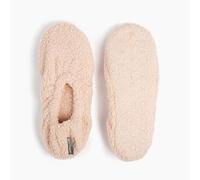 Brookstone Plush Footies - Memory Foam Slippers with Ultra-Soft Sherpa, Non-Skid Sole, One-Size-Fits-Most, Machine Washable for Women, Stocking Stuffers and Gifts
