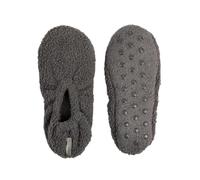 Brookstone Plush Footies - Memory Foam Slippers with Ultra-Soft Sherpa, Non-Skid Sole, One-Size-Fits-Most, Machine Washable for Women, Stocking Stuffers and Gifts