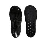 Brookstone Plush Footies - Memory Foam Slippers with Ultra-Soft Sherpa, Non-Skid Sole, One-Size-Fits-Most, Machine Washable for Women, Stocking Stuffers and Gifts