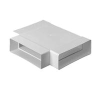 Brookvent Flat Rigid PVC Duct - 204x60mm Horizontal T-Piece (Box of 16)