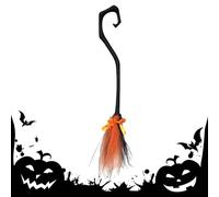 Broom - 34.64 inches | Witch Broom, Portable, Capture a Timeless Spooky Atmosphere, Creating Memorable and Engaging Halloween Moments, Halloween Witch Brooms | Porch, Door, Yard Decor