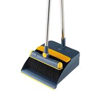 Broom and Dustpan Set - Broom Dustpan Combo, Heavy-Duty and | Standing Floor with Long Handle and ,Upright BroomHouse Cleaning for Study Room, Garage, Bedroom Laundry Room