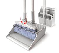 Broom and Dustpan Set for Home with Long Handle 40.94"/50" Dustpan Brush for Home Kitchen Room Office Lobby Floor Indoor Outdoor Essentials Upright Standing Broom with Dustpan Combo