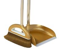 Broom and Dustpan Set,Handled Dustpan and Brush Upgraded Broom and Dustpan Kit Lightweight Household Dust Pan,Non-Stick Hair s-Weeper Magic Broom Set with Comb Shape Filter