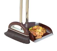 Broom And Dustpan Set With Long Handle For Home Offices Dorm Kitchen Floor Cleaning, Non-Stick Hair Sweep Magic Broom Set With Comb Filter, Indoor Outdoor Sweeping, Soft Brush Head, Hanging Design