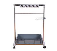 Broom and Mop Holder Broom Holder Organizer Movable,Floor-Standing Broom and Mop Rack Can Be Moved,Cleaning Tool Cart,Cleaning Trolley Tool Rack,for Garages, Hotels, Schools, Resta