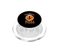 Broom Broke So I Became A Trucker Halloween Costume PopSockets PopGrip for MagSafe