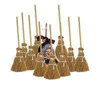 Broom Halloween Ornament | Mini Halloween Straw Craft Decoration,for Kitchen Garden Miniature Doll House Party Decor