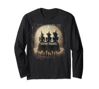 Broom Squad Sepia Ritual Circle Womens Halloween Top Long Sleeve T-Shirt
