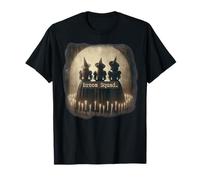 Broom Squad Sepia Ritual Circle Womens Halloween Top T-Shirt