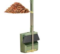 Broom with Dust Pan,Dustpan with Adjustable Handle 180 Degree Rotating Broom Combo Set - Stand up and Dust Pans for Dining Room, Bathroom, Garage, Kitchen, Bedroom and Lobby