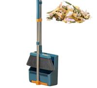 Broom with Dust Pan | Long Handle Lightweight 180° Rotating Broom Combo - Cleaning Tool Set for Garden, Kitchen, Lobby, Garage, Bathroom, Dining Room