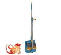 Broom with Dustpan Combo Set - 9.65x9.45x32.28 inches Household Dustpans Stand Up Broom and Dustpan Sets - Household Dustpans Brooms and Dustpann Set for Home Kitchen Lobby Floor