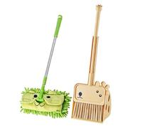 Broom with Dustpan Set, Funny Cleaning Play Set - Broom Children's Household Play Set for Children and Teenagers Adults Women and Men Birthday Home Bedroom Kitchen