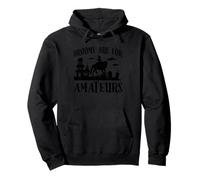 Brooms Are For Amateurs Funny Halloween Witch Horse Lovers Pullover Hoodie