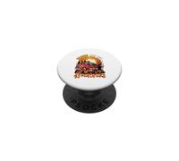 Brooms Are For Amateurs Halloween Witch On Fire Truck PopSockets Adhesive PopGrip