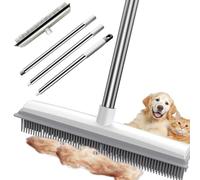 Broomwiz Pet Hair Removal Broom, 2025 New 2 in 1 Fur Removal Silicone Broom for Dog & Cat Hair, for Tiles, Wooden Floors, Carpets(1*pcs)