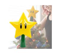 Bros Super Mario Star Light Light Up Holiday Xmas Tree Topper Lamp Decor Party