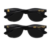 Brosash Mr. Right and Mrs. Always Right Sunglasses - 2 Pack Bride and Groom Wedding Gift Set - Honeymoon Accessories Bridal Shower Bachelorette Props Bridal Jewelry