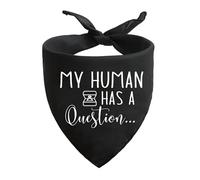 Brosash My Human Has a Question - Proposal Dog Bandana - Cute Engagement Pet Accessory for Surprise Proposals - Funny Triangle Scarf for Dogs - Wedding Gift Idea for Couples Getting Married