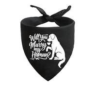 Brosash Will You Marry My Human? Proposal Dog Bandana - Cute Engagement Pet Accessory for Surprise Proposals - Funny Triangle Scarf for Dogs - Wedding Engagement Gift Idea for Couples Married