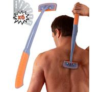 BroShaver 3.0 DIY Back & Body Hair Trimmer with 5 Blades - Wet or Dry Shaving for Men | Razor with Split Handle and Ergonomic Handle