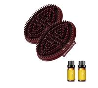 Brosse Méridienne Professionnelle Personnalisée Pour Salon De Beauté,Brosse De Massage Méridienne,Brosse De Douche Portative Pour Le Corps,Ensemble De Brosses Méridiennes Pour Le Corps (brun,2pcs)