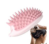 Brosse Shampooing Cuir Chevelu - Peigne Silicone Dents Souples | Massante Hérisson | Nettoyage Pellicules Croissance Cheveux Usage Sec Humide - Relaxation Détente Usages Domestique