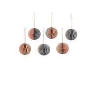 Broste Christmas Tree Decorations, Paper, Silver, 5 cm