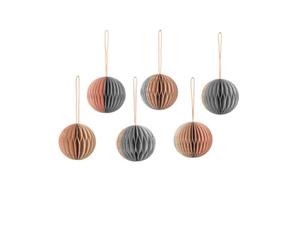 Broste Christmas Tree Decorations, Paper, Silver, 5 cm