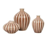 Broste Copenhagen - Amalie Vases 3 Pieces, Brown - Brown