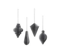 Broste Copenhagen Christmas decorations DECO 'CHRISTMAS MIX' PAPIER X4 in Silver One size