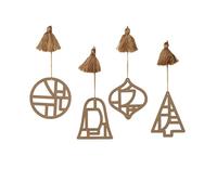 Broste Copenhagen Christmas decorations FILI X4 in Brown One size