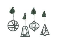 Broste Copenhagen Christmas decorations FILI X4 in Green One size