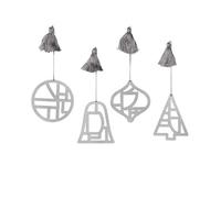 Broste Copenhagen Christmas decorations FILI X4 in Silver One size
