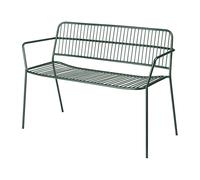 Broste Copenhagen Eden bench with arm support Forest green
