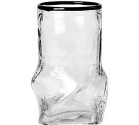 Broste Copenhagen - Ellen Vase, Clear / Black - Black