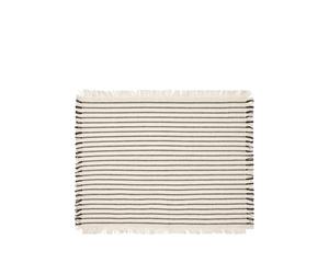 Broste Copenhagen Elouise placemat 41.5x32 cm bone Bone-white black