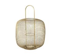 broste Copenhagen Floor Lantern, Metal, Gold, 48 x 33.5 cm
