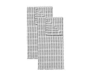 Broste Copenhagen Folke kitchen towel 50x70 cm 2-pack Black-natural