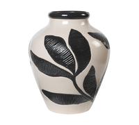 Broste Copenhagen Herbert vase 40 cm Black-rainy day green