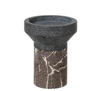 broste Copenhagen Idun Candle Holder, Stone, Brown, 15 x 10 cm