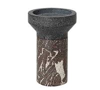 broste Copenhagen Idun Candle Holder, Stone, Brown, 27 x 3.5 cm
