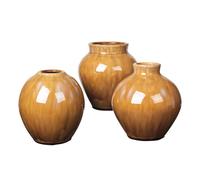 Broste Copenhagen Ingrid ceramic vase 14.5 cm 3-pack apple cinnamon