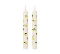 Broste Copenhagen Lemon taper candles 2-pack White-yellow